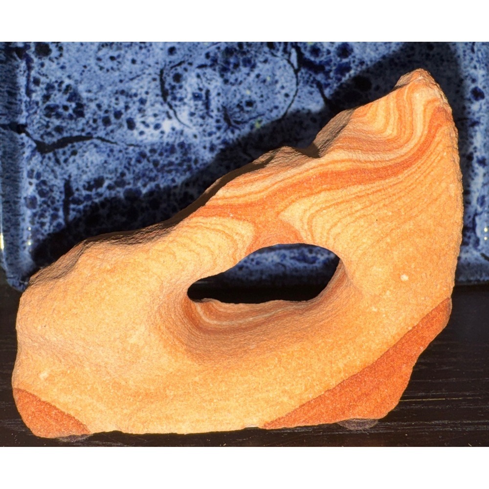 Carved Arch Sandstone Rock Sculpture Free Form, Beautiful! 2.75x3.75" Aprox.